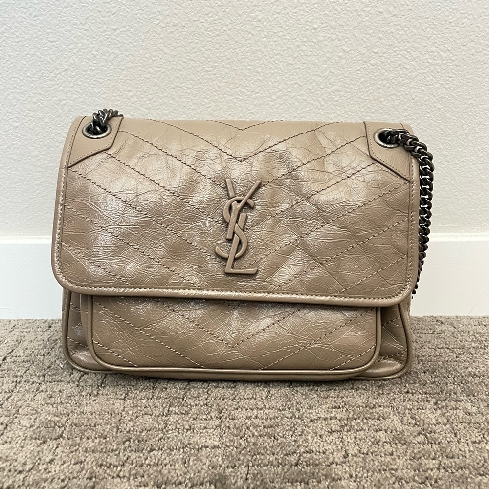 Almost New Saint Laurent Medium Niki Bag - Tan